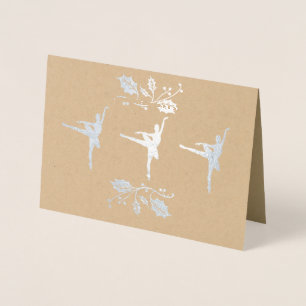 Ballerina Christmas Foil Card