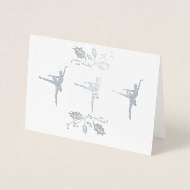 Ballerina Christmas Foil Card (Front)
