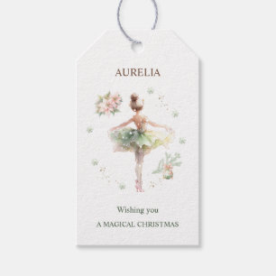 Ballerina Christmas Gift Tag