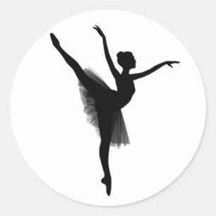 Ballerina Classic Round Sticker