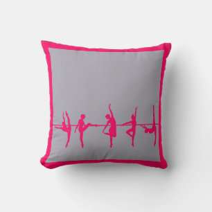 Ballerina Classroom Dance Studio Pink Pillow