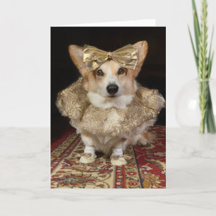 Ballerina Corgi Birthday Card