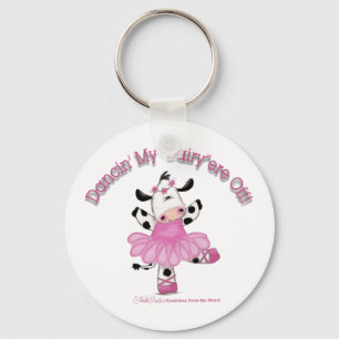 Ballerina Cow Key Ring