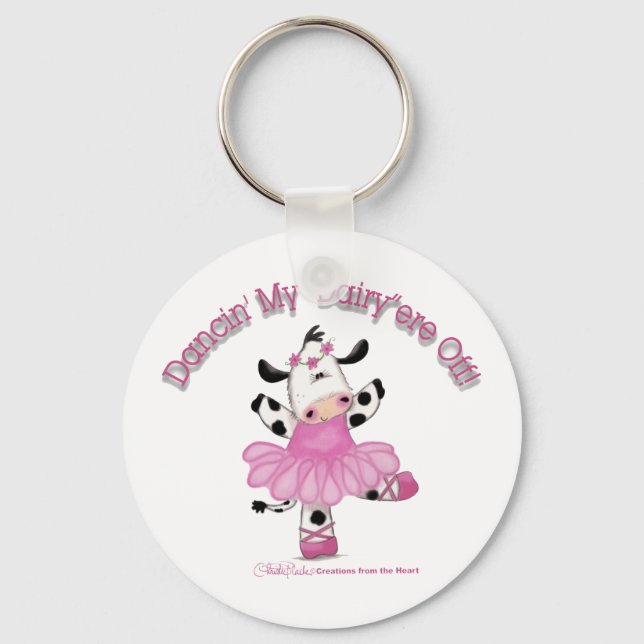 Ballerina Cow Key Ring (Front)