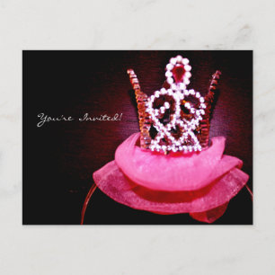 Ballerina Crown Invitation Postcard
