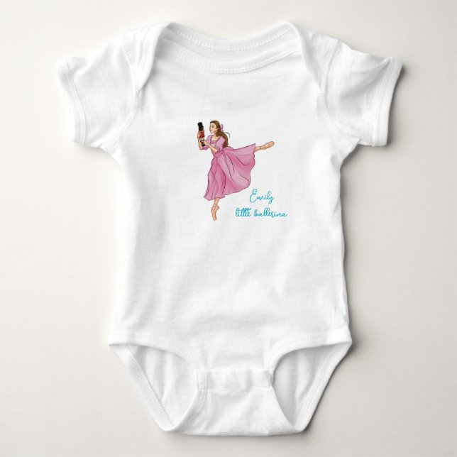 Ballerina - Custom Name Baby Bodysuit (Front)