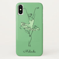 Ballerina custom name & colour phone cases