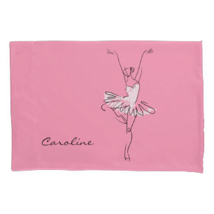 Ballerina custom name & colour pillowcases