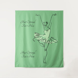 Ballerina custom name & colour tapestry