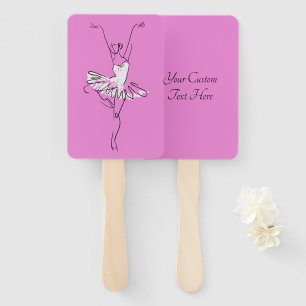 Ballerina custom text & colour fan set