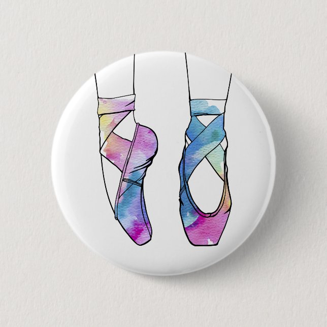 Ballerina Cute Ballet 6 Cm Round Badge (Front)