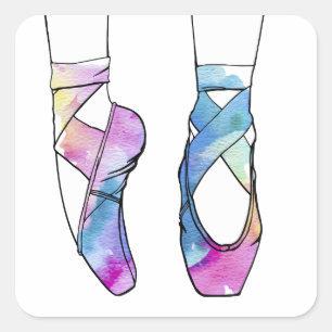 Ballerina Cute Ballet Square Sticker