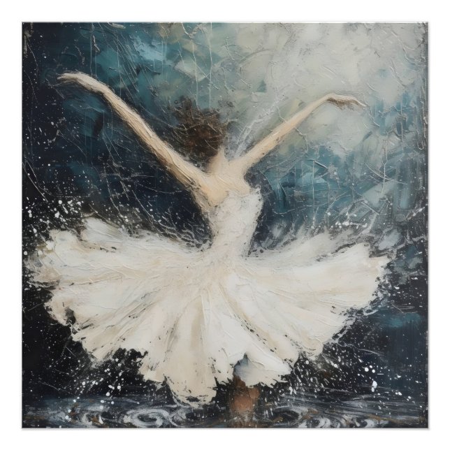 Ballerina Dance Abstract Art Photo Print (Front)