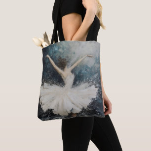 Ballerina Dance Abstract Art Tote Bag