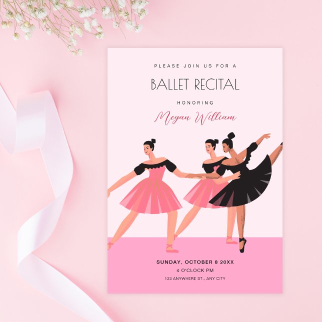 Ballerina dance ballet recital invitation (Creator Uploaded)