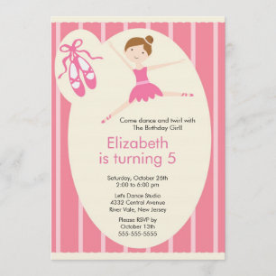 Ballerina Dance Birthday Invitation