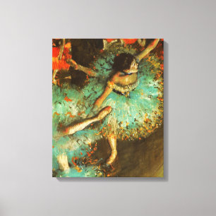 Ballerina Dance Green Dancer Edger Degas Painting Canvas Print
