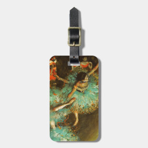 Ballerina Dance Green Dancer Edger Degas Painting Luggage Tag