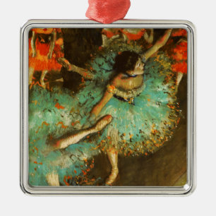 Ballerina Dance Green Dancer Edger Degas Painting Metal Tree Decoration