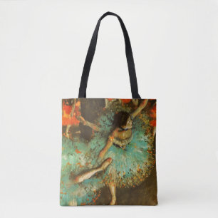 Ballerina Dance Green Dancer Edger Degas Painting Tote Bag