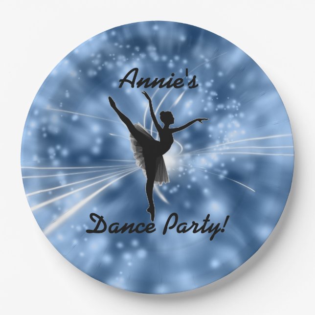 Ballerina Dance Party Paper Plates (Front)