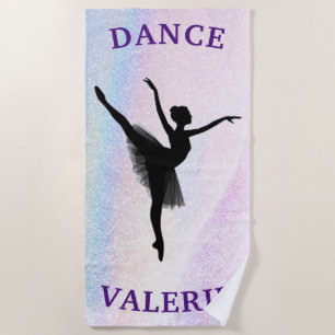 Ballerina Dance Pastel Beach Towel