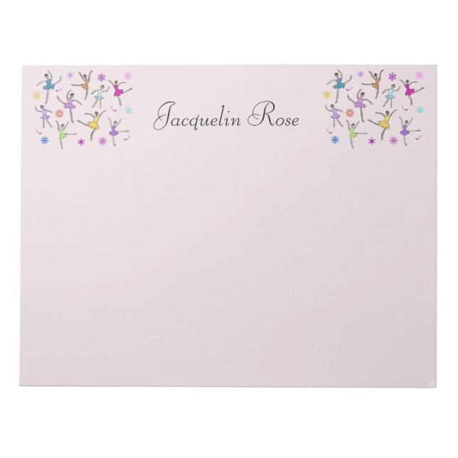 Ballerina Dance Personalised Notepads (Front)