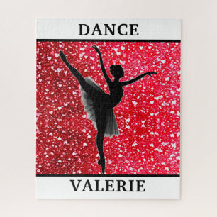 Ballerina Dance Puzzle with Hearts and Her Name!