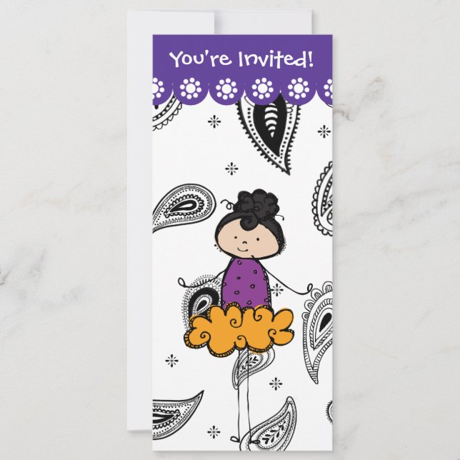 Ballerina Dance Recital Invitations (Front)