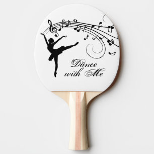 Ballerina Dance with Me Music Note Ping Pong Paddle