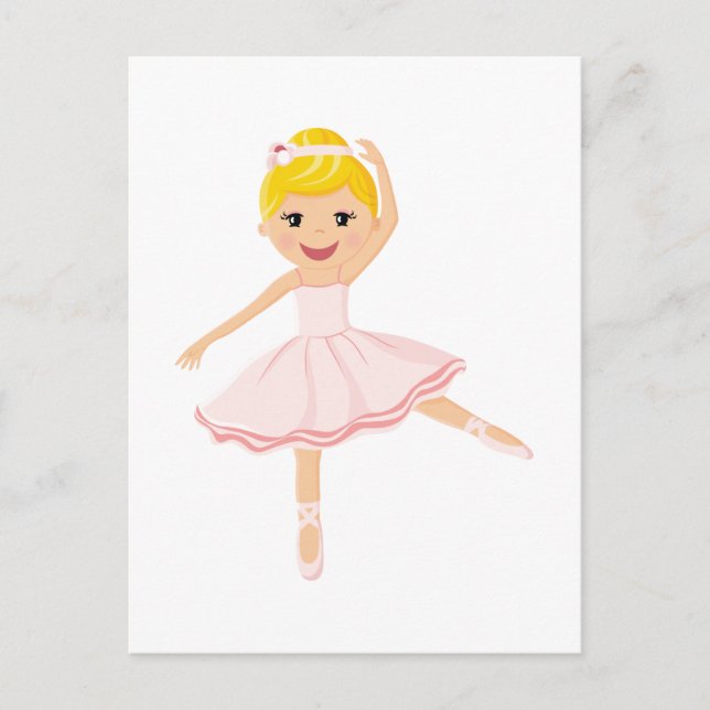 Ballerina dancer blonde postcard (Front)
