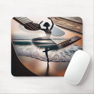 Ballerina Dancer In a Guitar Mouse Mat