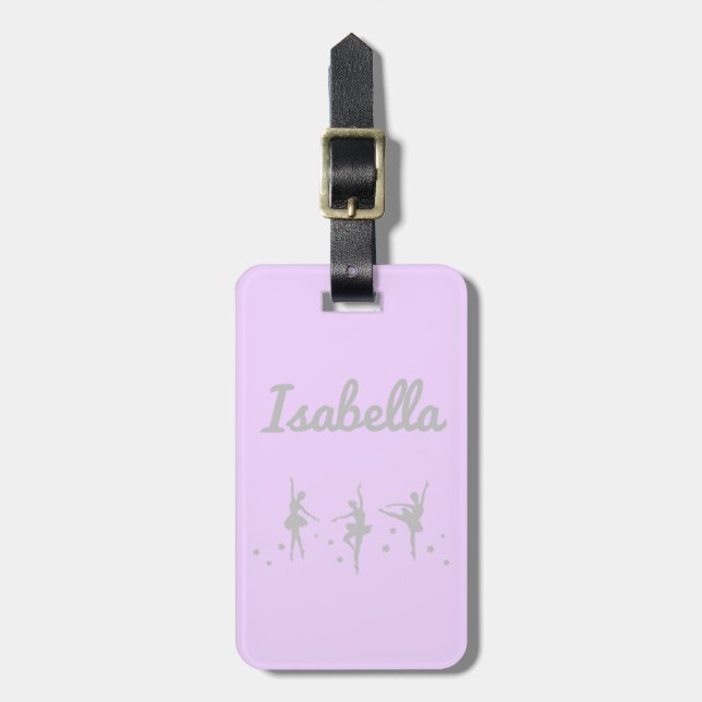 Ballerina Dancer Luggage Tag | Recital Birthday (Front Vertical)