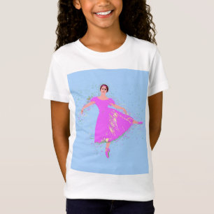 Ballerina Dancer Magenta Pink Dress  T-Shirt