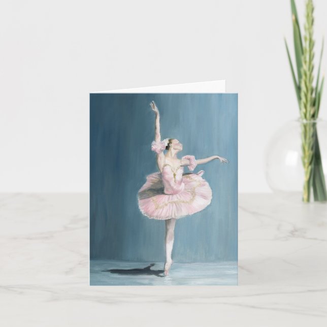 Ballerina Dancer Original Art Note Card (Front)