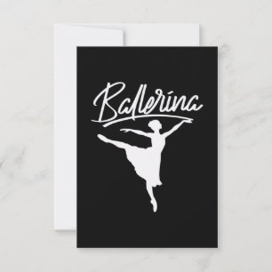 Ballerina Dancer RSVP Card
