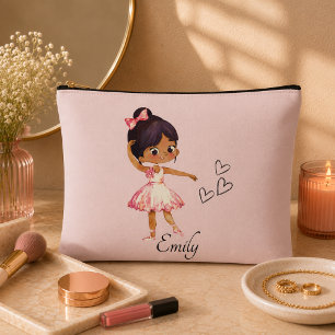 Ballerina Dancer Watercolor Theme Accessory Pouch
