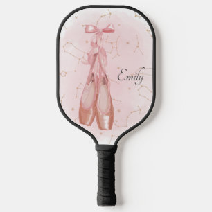 Ballerina Dancer Watercolor Theme Pickleball Paddle