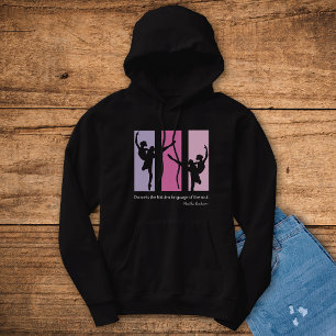 Ballerina Dancers Silhouette Pink Hoodie