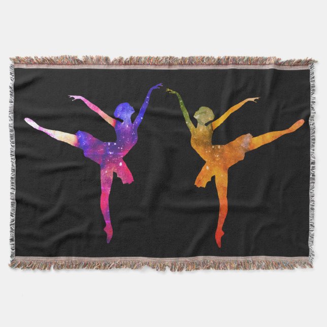 Ballerina Dancers Throw Blanket (Front)