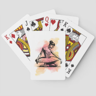 Ballerina Dancing in Colour  Playing Cards