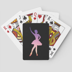 Ballerina dancing modern geometric design  playing cards