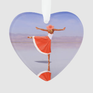 Ballerina Dancing on the Beach Ornament