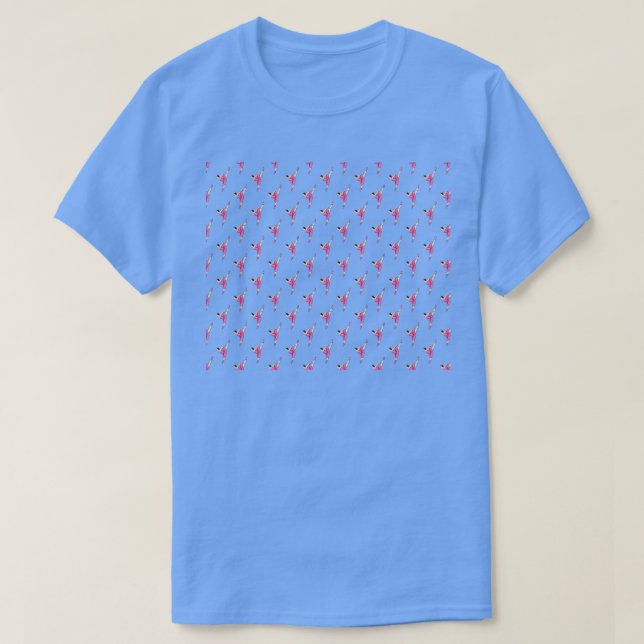 Ballerina Dancing Pattern T-Shirt (Design Front)
