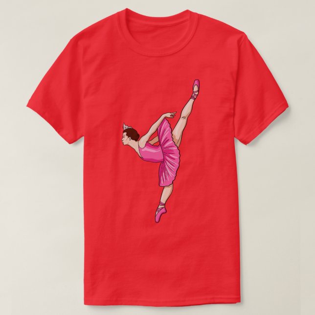 Ballerina Dancing T-Shirt (Design Front)