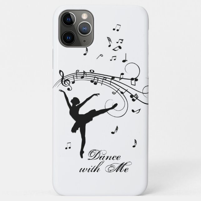Ballerina Dancing with Music Notes Case-Mate iPhone Case (Back)