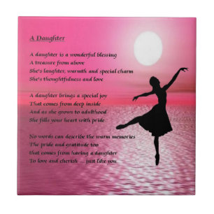 Ballerina Daughter Poem Tile