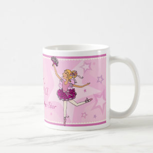 Ballerina daughter star pink & blonde girl mug