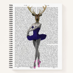 Ballerina Deer in Blue Notebook