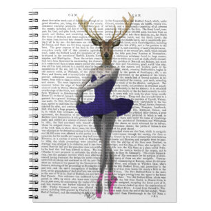 Ballerina Deer in Blue Notebook